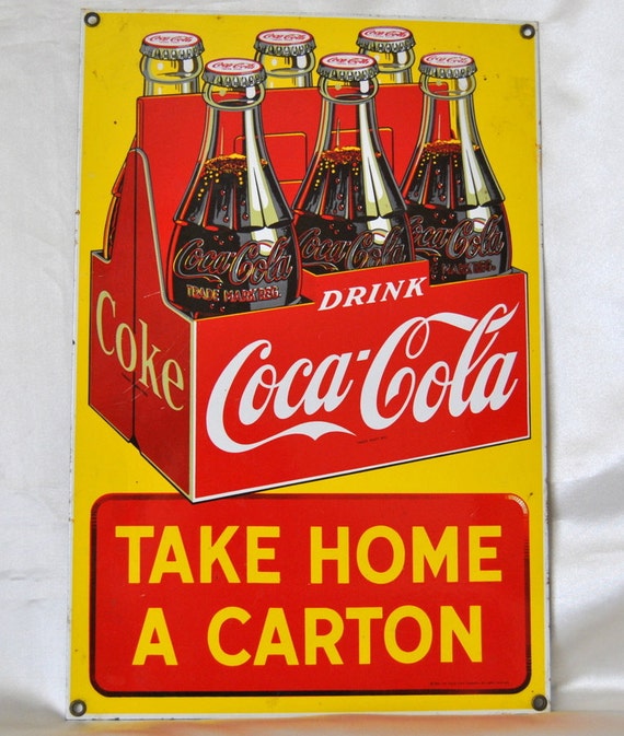 SALE 50%OFF Vintage Coca-Cola Sign Metal by alltravelerstore