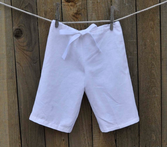 boys white linen pants