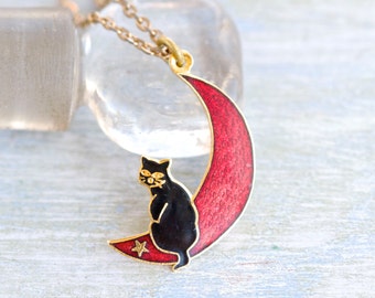 Popular items for cat and moon on Etsy
