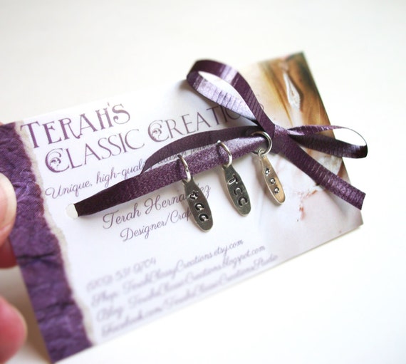 Small Personalized Metal Jewelry Tag Sterling Silver Filled