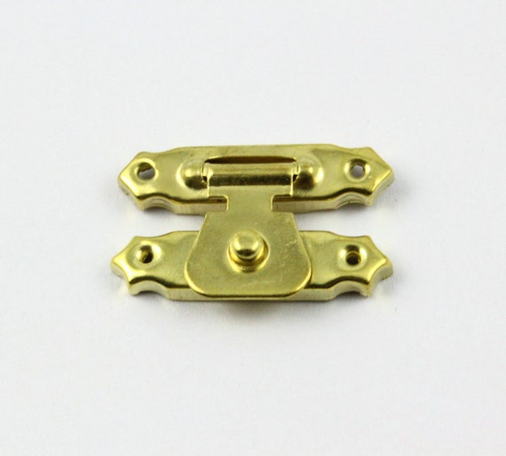 4Pcs Gold Jewelry Box Hasp Latch Lock 29x16mm with Screws