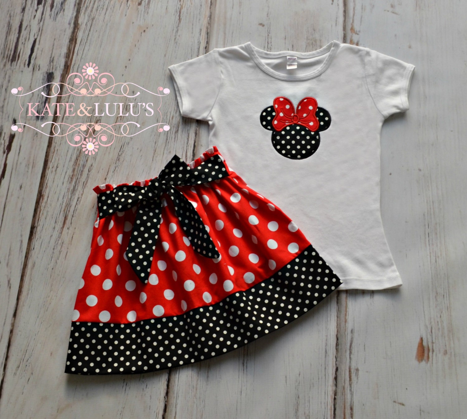 Minnie Mouse Shirt And Skirt Set Minnie Mouse By Kateandlulus