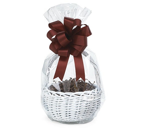 14x24 Round Bottom Crystal Clear GIFT BASKET BAGS