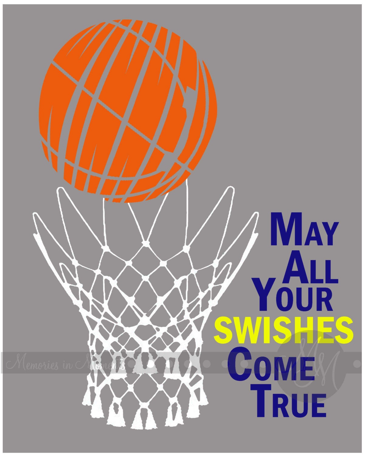 Basketball 8x10 Wall Art. Printable. Custom by MemoriesinMoments