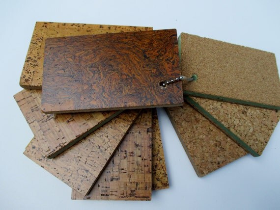 9 Cork Flooring Samples NEW SUPPLY...salvaged by BusyGirlVintage