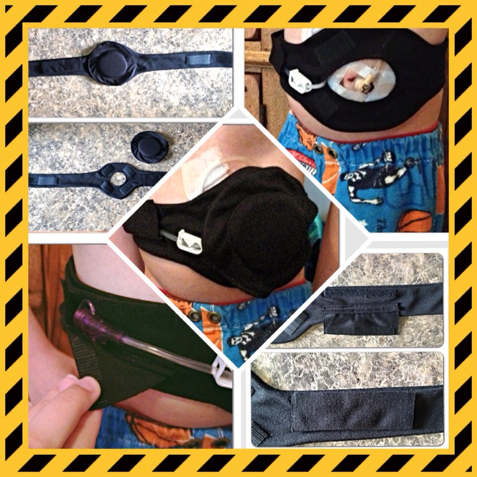 Black Children's Gtube Protective Belt