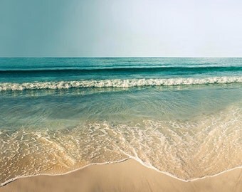 coastal decor nautical ocean decor waves print beach photography landscape ocean photo beach art print coastal wall art beach teal green