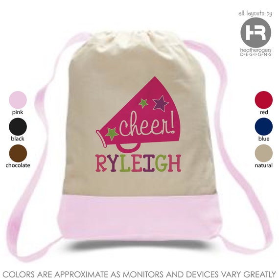 Cheer Backpack Personalized Cheerleader by HeatherRogersDesigns