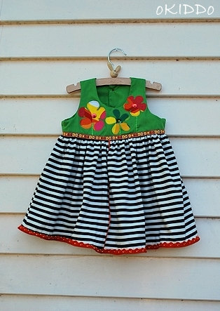 Items similar to Baby Girl Dress Sleeveless Multi colored with ...