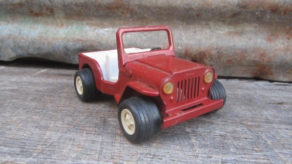 vintage metal jeep toy