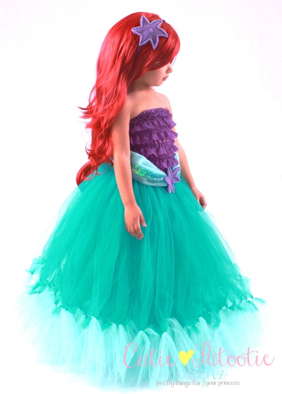 Tutu Skirt - Teal - Mermaid Halloween or Birthday Costume - Tidal Wave Teaser - 12 Month - 2 Toddler Girl - Cutie Patootie Designz Il_570xn
