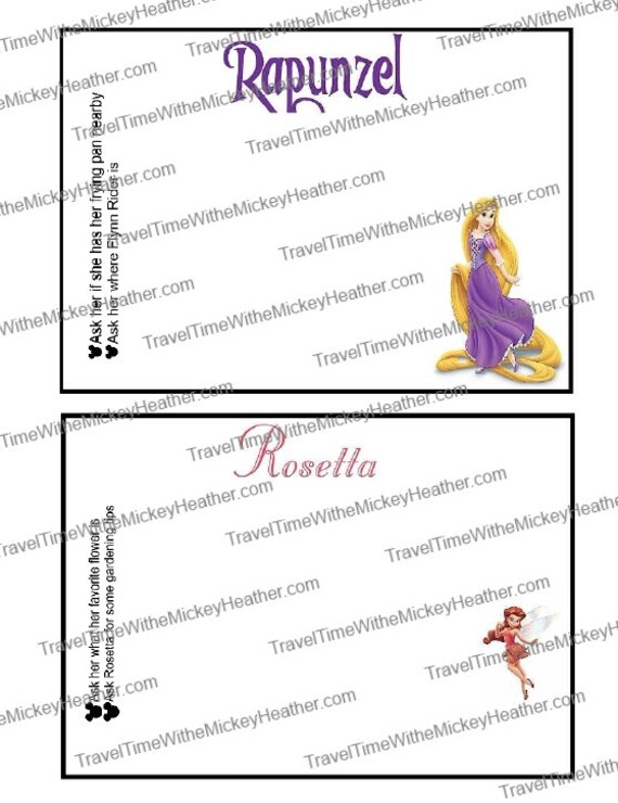 Printable Disney Character Autograph pages book Updated to