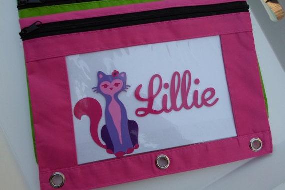 Personalized Kitty Cat Pencil Case from American Decal