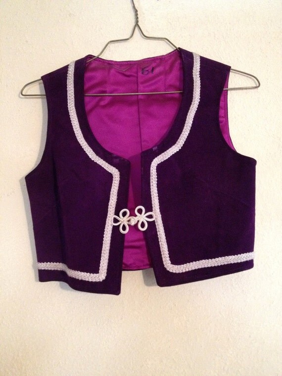 purple shirt with vest