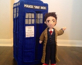 Tenth Doctor Who doll and TARDIS Amigurumi Crochet Patterns
