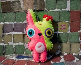 Felt ZomBunny Evolution- Pocket Plush toy