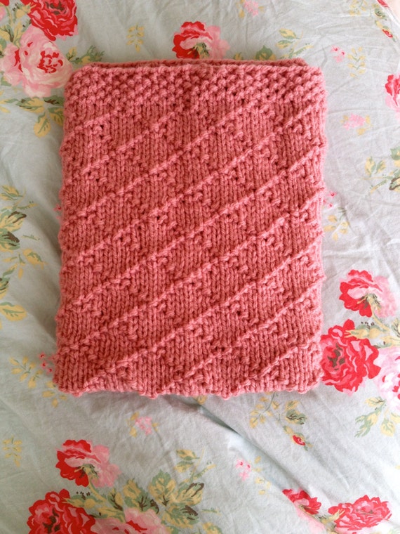 Knitting Pattern Chunky Pram Blanket Baby Gift Pdf by KnitSewMake