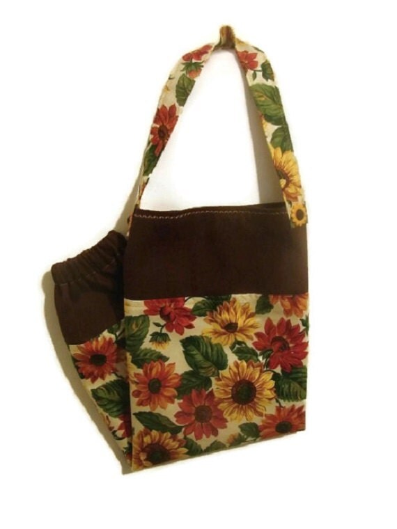 Sunflowers Fabric Plastic Bag Holder Sunflower by bagsbyhags45
