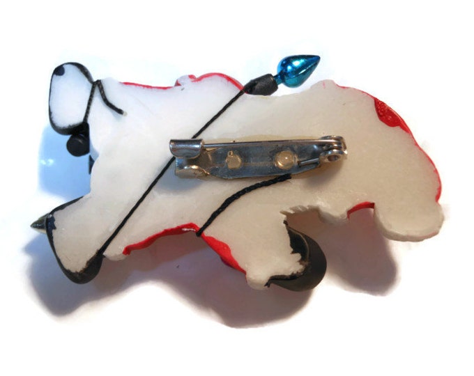 Santa Claus wrapped in lights brooch