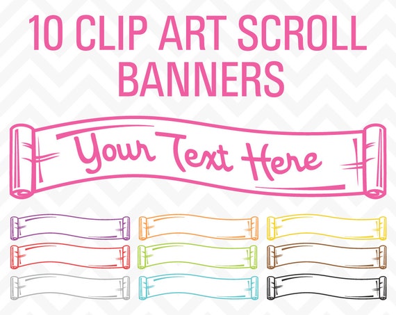 80% OFF Sale Clipart Ribbons, Clipart Banners, Clipart Scroll, Vintage Clipart, Clip Art Ribbons, Clip Art Banners, Blog Clipart Il_570xn