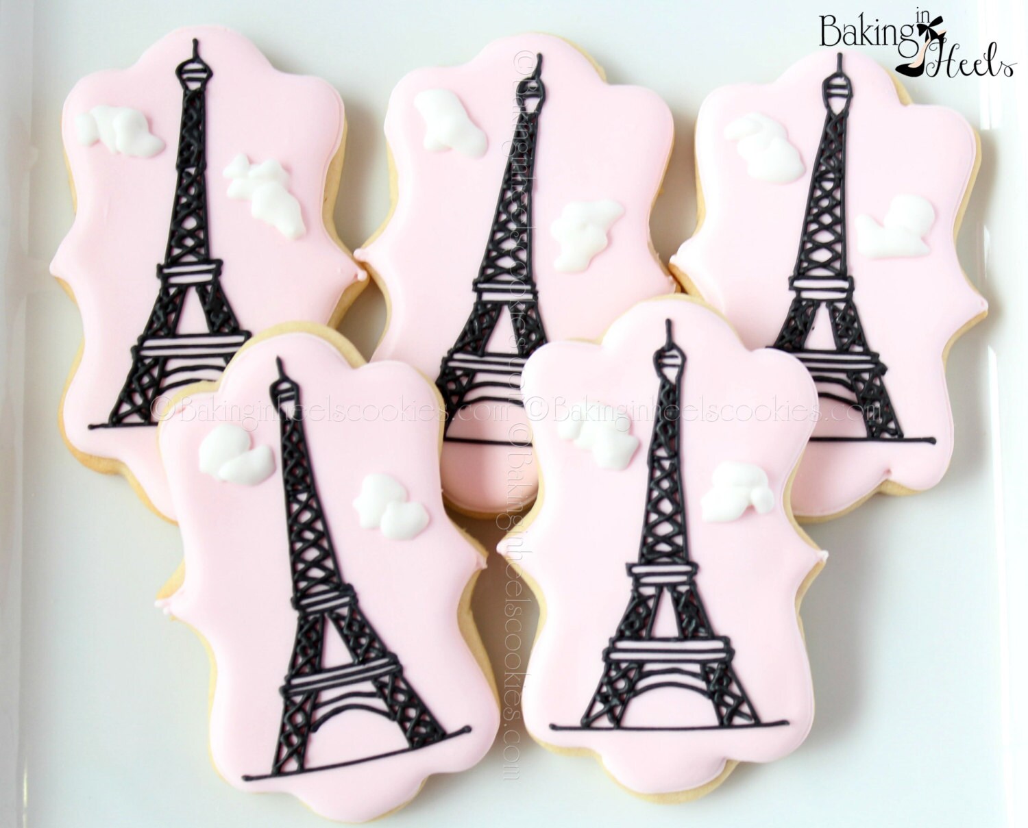 Eiffel Tower Decorated Cookies Custom Cookies Parisian