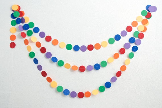 14ft Paper Garland, Rainbow Birthday, Baby Shower Decor, Rainbow Baby Shower, Kid's Birthday Party, Girl Baby Shower, Boy Baby Shower Il_570xn