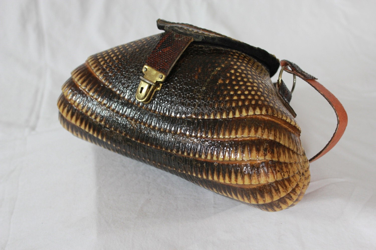 Vintage Armadillo Leather Purse Rare Animal by NotMadeInChinaFinds