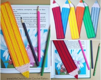 017 Pencil Bookmark - Amigurumi Crochet Pattern - PDF file by Zabelina Etsy