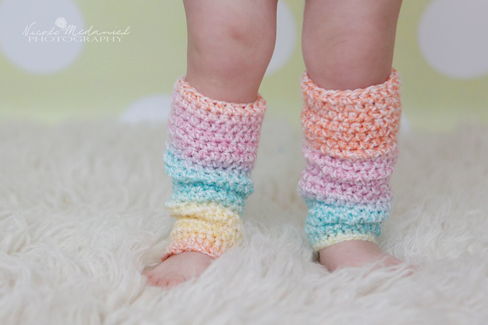 PATTERN Toddler & Baby Leg Warmers 4 sizes Slouchy Easy