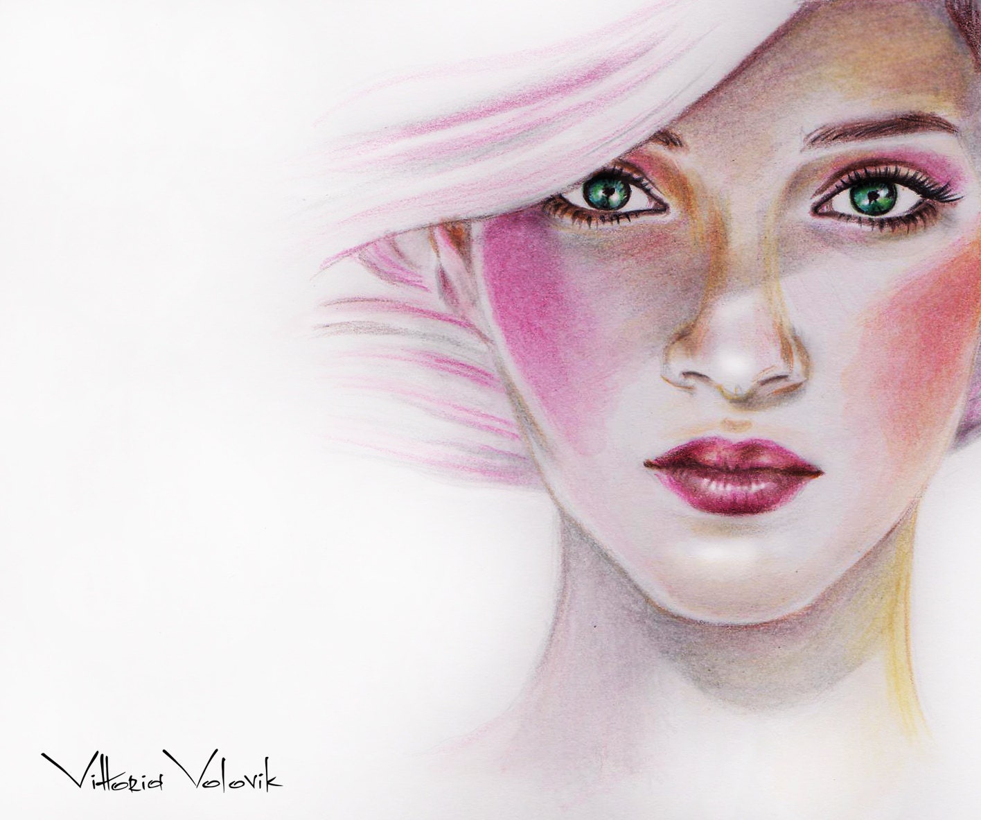 Realistic color illustration Custom color pencil Portrait 