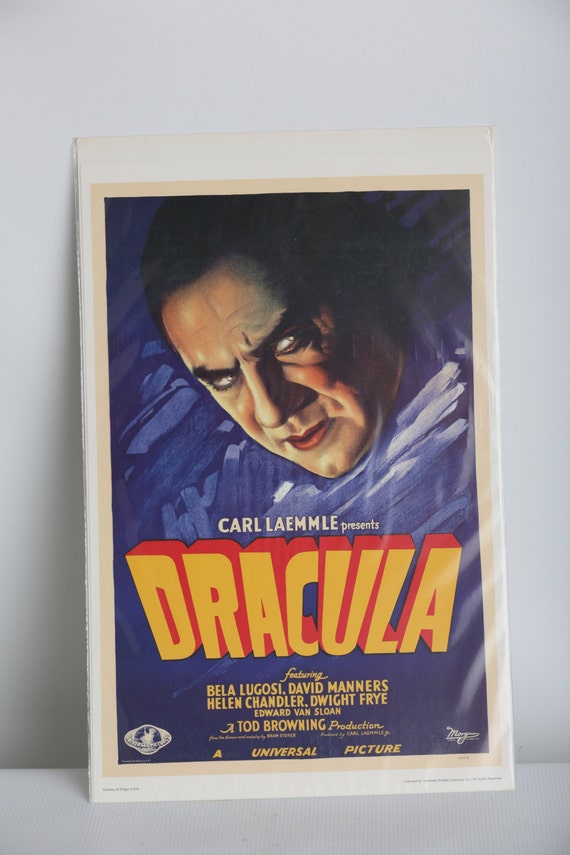 Very Good Condition Carl Laemmle Presents Dracula Movie Poster