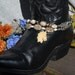Boot Bracelet With Bone And Stone Beads And Carved Horse Pendant
