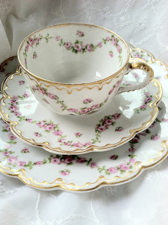 Antique Limoges France Theodore Haviland Tea Cup Saucer