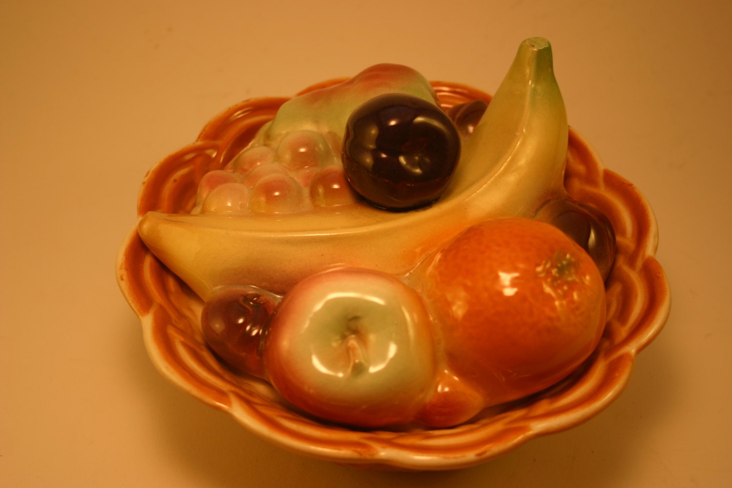 Fruit Bowl Covered Fruit Bowl Lidded Bowl Fruit Covered