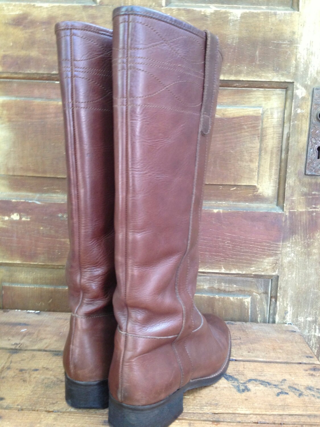 leather riding boots size 8.5