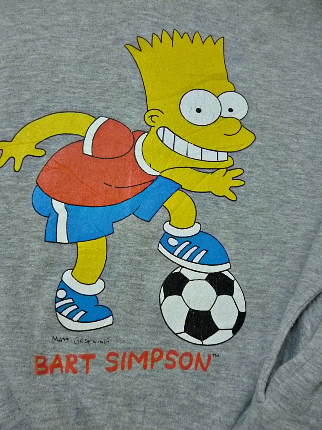 Vintage THE SIMPSONS Bart Simpson Soccer by THRIFTEDISABELLE