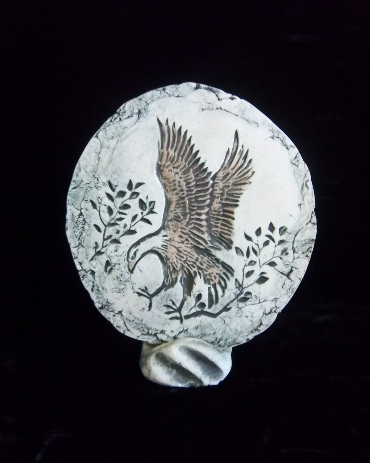 OOAK Signed Mt St Helens Lava Ash Clay Pottery Wall Hanging