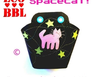 Roller Derby Toe Guards - Space Cat - Handmade - Pair - derby wife gift - toe snouts - toe covers - toe protectors
