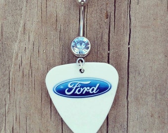 Ford logo belly button rings #2