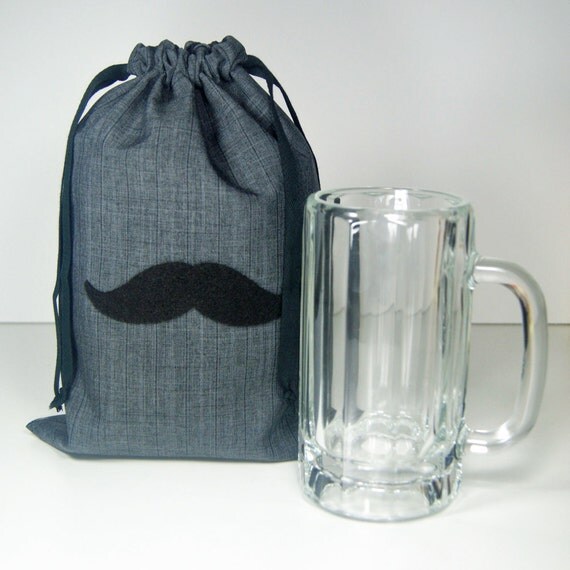 Groomsmen Gift Bag for Beer Mug Beer Mug Gift Bag by KandyOh