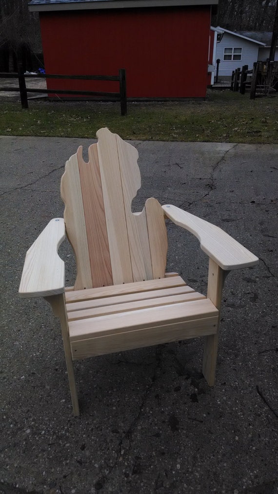 Michigan Adirondack Chair Fall Liesure Holiday by WoodnPieces