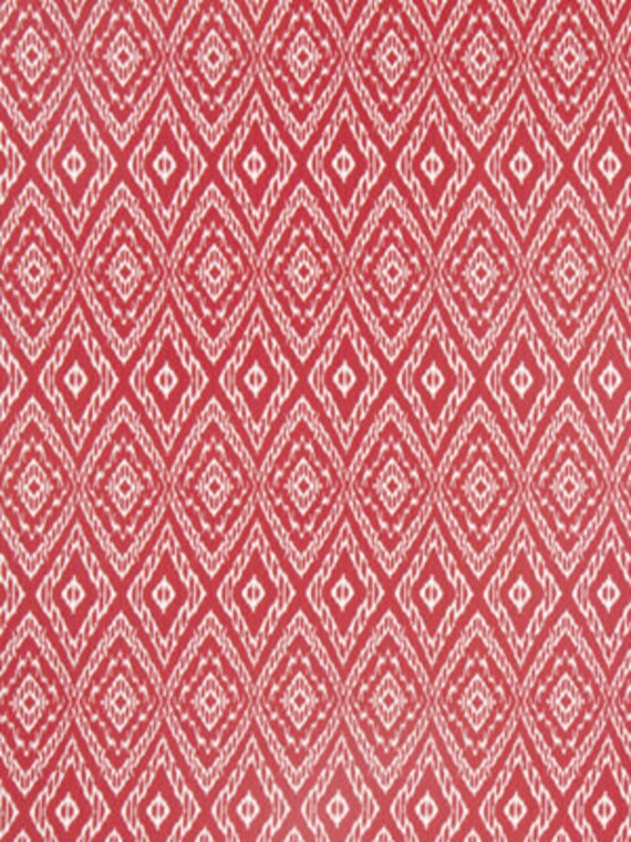 Red Ikat Upholstery Fabric by the Yard Red and by PopDecorFabrics
