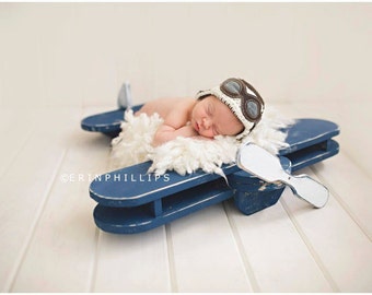 Aviator Hat- Pilot Hat- Earflap Hat- Flying Hat- Flying Ace Hat- Boy hat- Girl Hat- Newborn Hat- Baby Hat- Newborn Prop