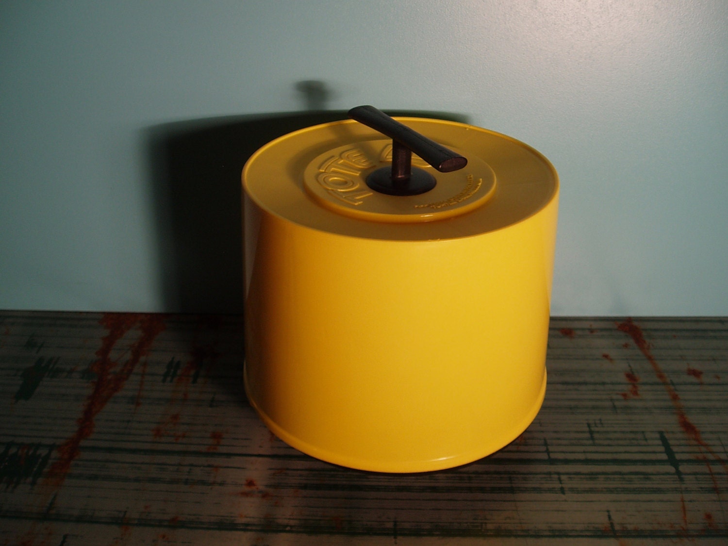 Vintage TOTE 45 Record Holder Travel Case Lemon Yellow Plastic