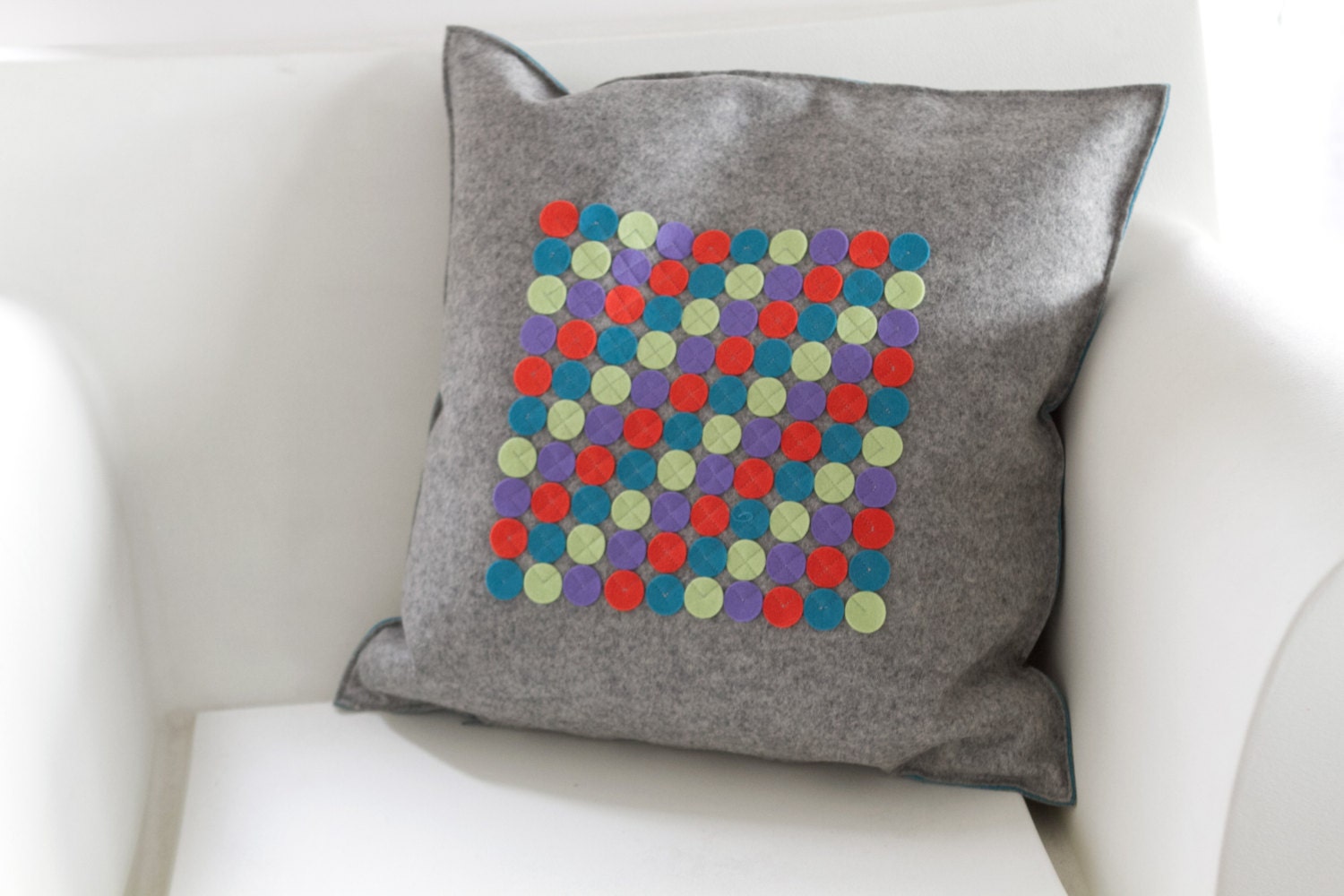 Felt pillow cover cushion case natural grey with by StudioBIG