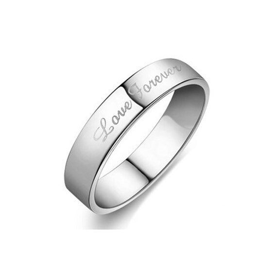 Engravable Sterling Silver Promise Ring for Her