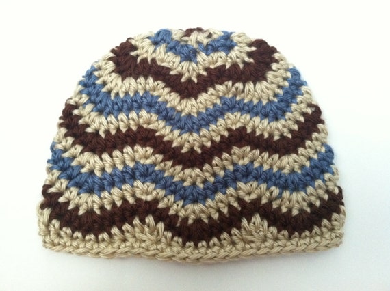 Crochet Pattern: Chevron Hat - Zig Zag Hat - newborn through adult ...