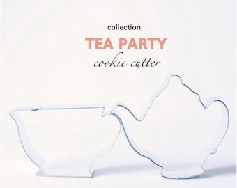 Tea Party Cookie Cutter Collection Set - 2 piece - Cookies - Custom - Parties