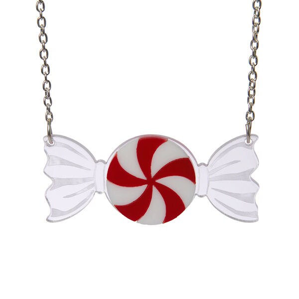 Peppermint necklace laser cut acrylic