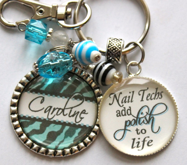 NAIL TECH GIFT Personalized keychain Nail techs add by TrendyTz